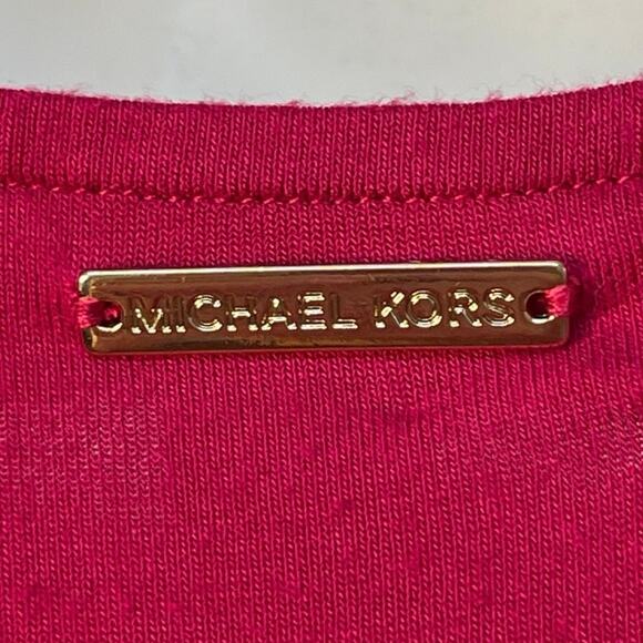 MICHAELMicharl Kors Red Layered long Sleeve V Neck Blouse Med Pre-Owned - Picture 3 of 10